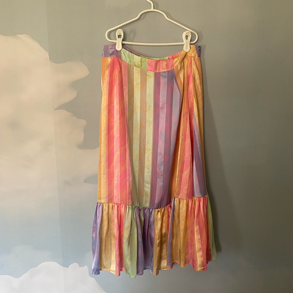 Stine Goya Rainbow midi skirt